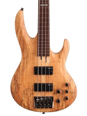 ESP LTD B204 Fretless Electric Bass Guitar Natural Satin